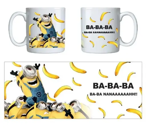 Bring the Fun to Your Sip with "Happy Minions" Cartoon Character Mug