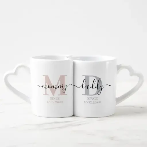 Mommy & Daddy Printed Mugs Set - Perfect Gift for Parents