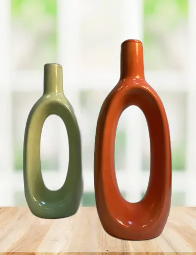 Modern Sculptural Ceramic Vase Set