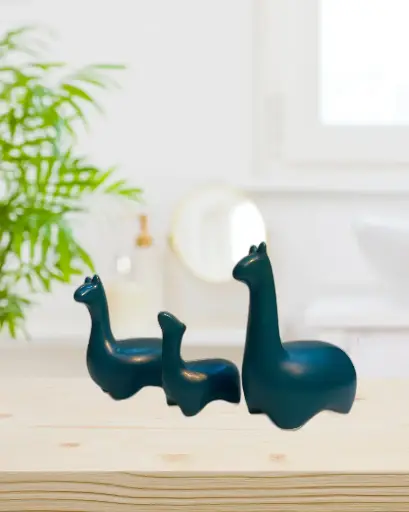 Elegant Ceramic Llama Figurines – Minimalist Décor for a Stylish Space